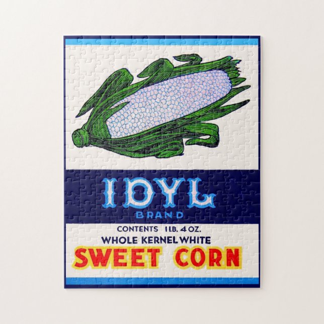 Puzzle 1930 Idyl Sweet Corn étiquette (Vertical)