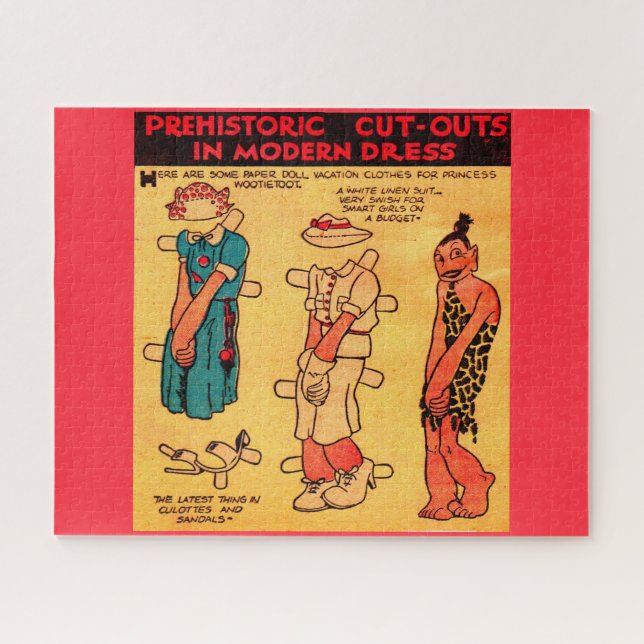 Puzzle 1930s comic strip paper doll Princess Wootietoot (Horizontal)