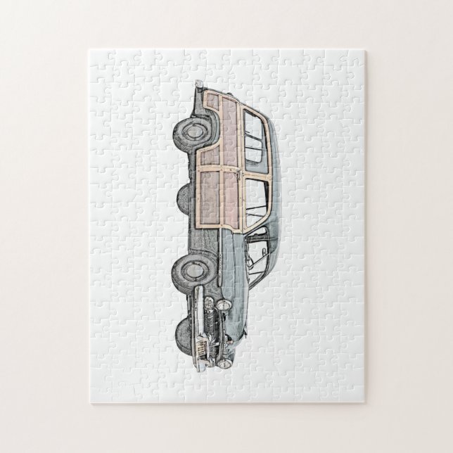 Puzzle 1950 Mercury Woodie Station Wagon - bleu (Vertical)