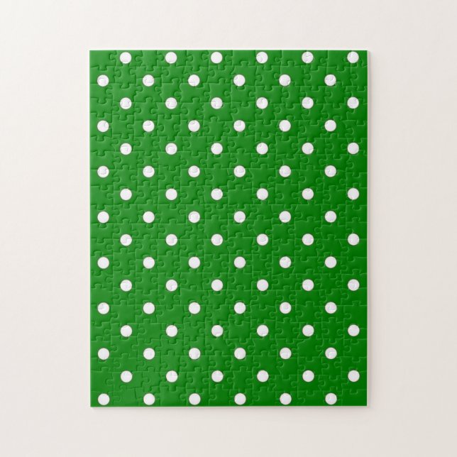 Puzzle 1950 vert avec des points blancs (Vertical)