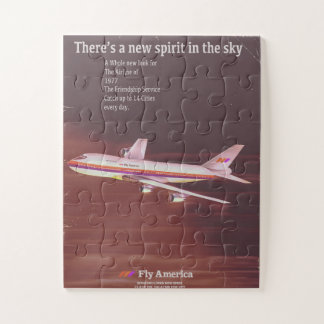 Puzzle 1977 vintage style Airliner poster