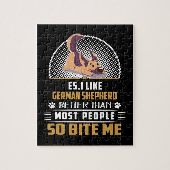 Puzzle 1 Es J'Aime Le Berger Allemand Mieux Que La Plupar (Vertical)