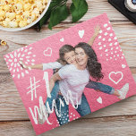 Puzzle #1 Mum Full Photo Fun Gift for Mother's Day Jigs<br><div class="desc">Capture a special family memory or occasion with our beautiful personalized family photo jigsaw puzzle. The design features a full photo of the layout. "#1 Mum" is displayed in a beautiful trendy brush script white overlay with fun hearts and dot patterns. Make a special family memory with this fun family...</div>