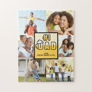 Puzzle #1 Papa, Fête des pères heureuse, thème de la b