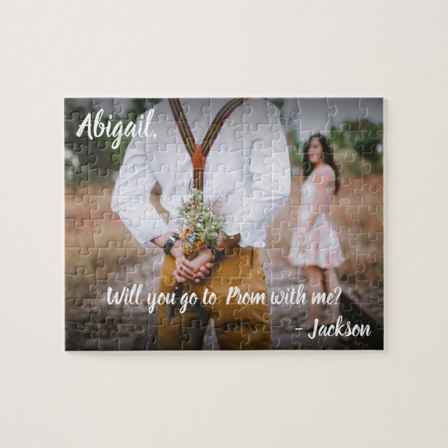 Puzzle 1 Photo Prom ou HOCO Proposition Cute Promposa Idé (Horizontal)