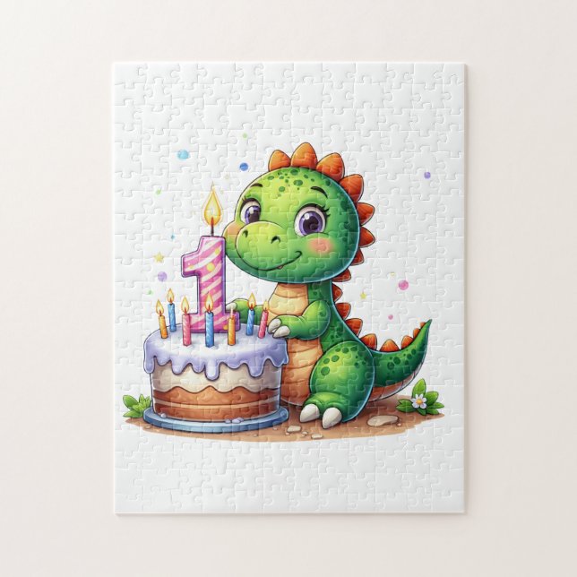 Puzzle 1er anniversaire de Dino (Vertical)