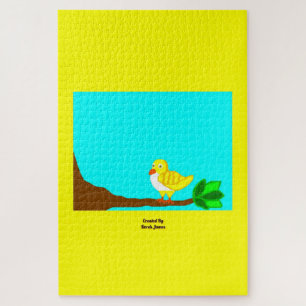 Puzzle 20" d'oiseau de jaune bonjour x 30"