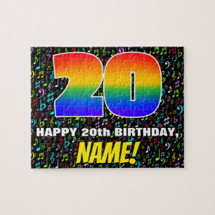 Puzzle 20e anniversaire — Symboles de musique amusants et