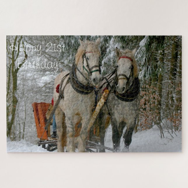 Puzzle 21ème Anniversaire Souhaite. (Horizontal)