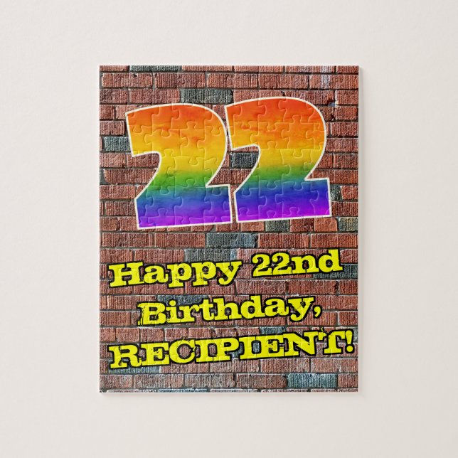 Puzzle 22e anniversaire : Arc en ciel inspiré par les gra (Vertical)