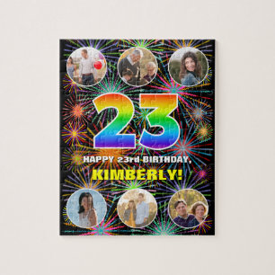 Puzzle 23e anniversaire : Arc en ciel amusant #, Nom pers