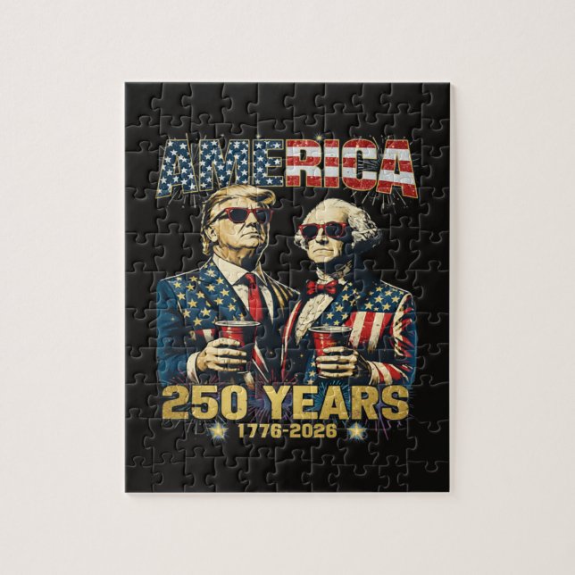 Puzzle 250 Ans d'Amérique Anniversaire 250e Trump (Vertical)