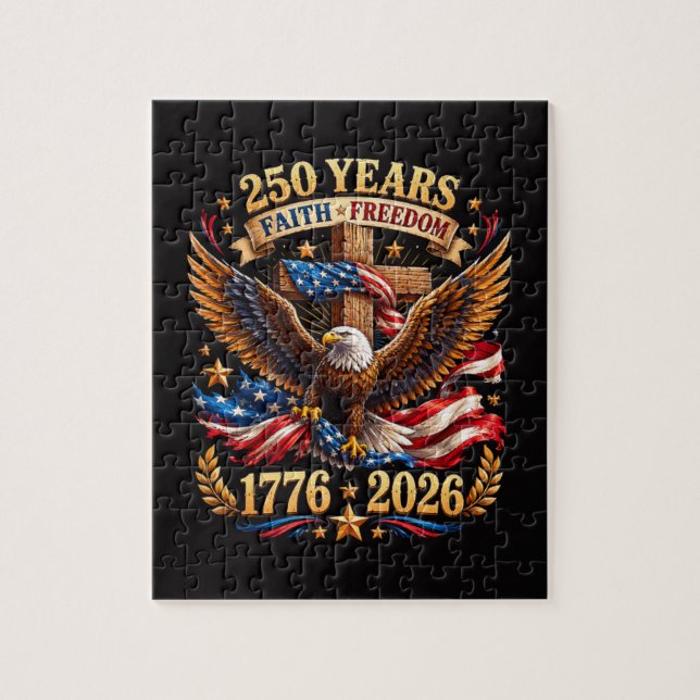 Puzzle 250 Ans de Foi Liberté Aigle Patriotique (Vertical)