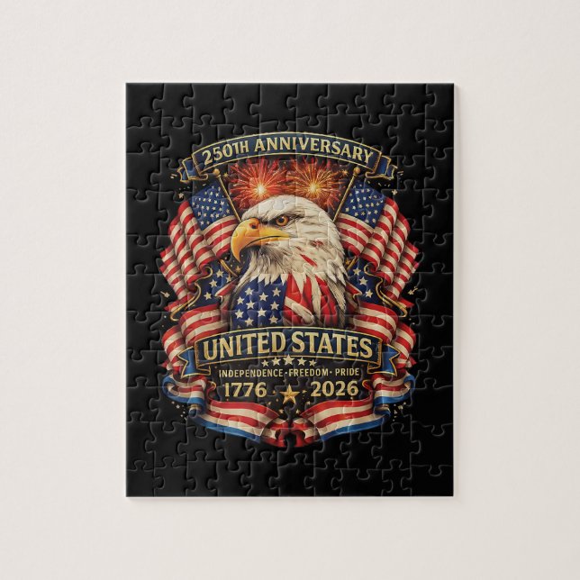 Puzzle 250e anniversaire de l'indépendance des États-Unis (Vertical)