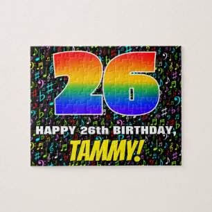 Puzzle 26e anniversaire — Symboles de musique amusants et