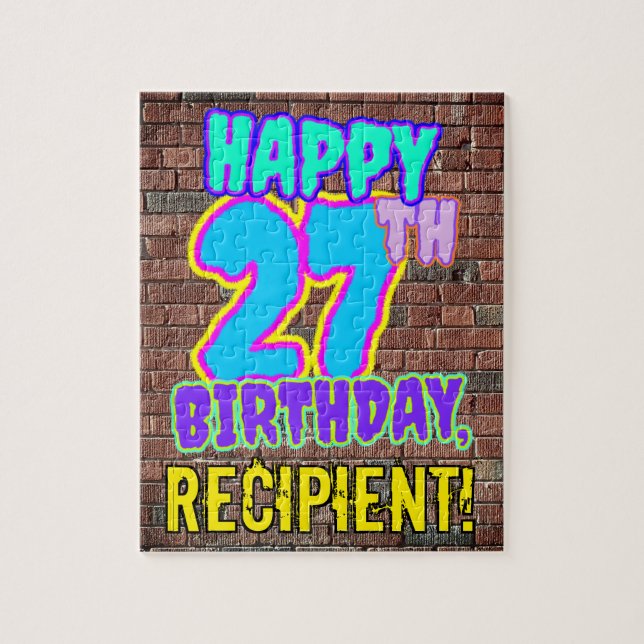 Puzzle 27e anniversaire ~ Amusant, Graffiti urbain inspir (Vertical)