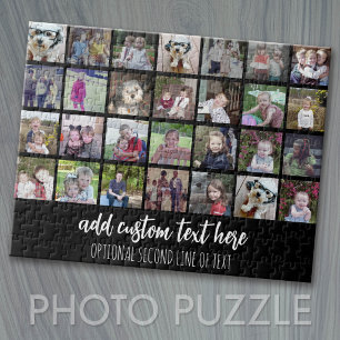 Puzzle 28 Grille de collage photo - 2 Zones de texte - no