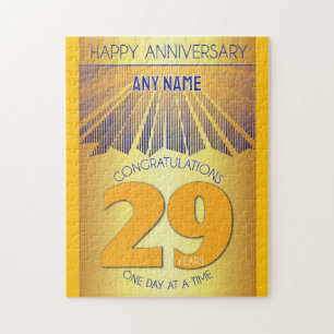 Puzzle 29 ans Cadeau personnalisé d'anniversaire de 12