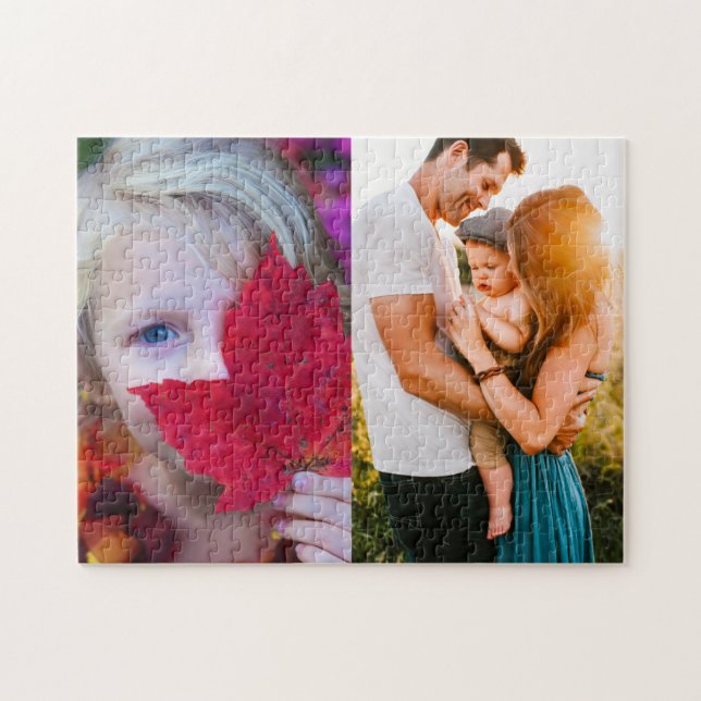 Puzzle 2 Photo Edge Impression personnalisée (Horizontal)