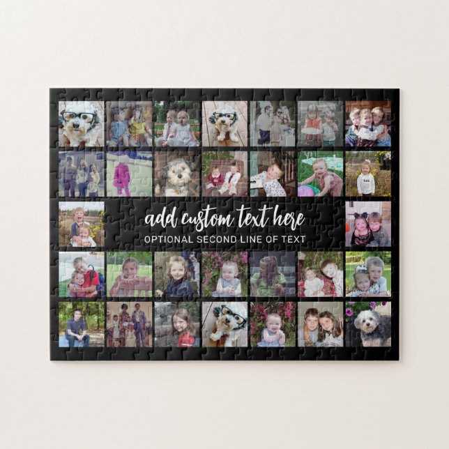 Puzzle 30 Grille de collage photo - 2 Zones de texte - no (Horizontal)