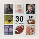 Puzzle 30e anniversaire photo collage homme blanc<br><div class="desc">Un cadeau pour le 30e anniversaire d'un jeune homme,  célébrant sa vie avec un collage de 8 de vos photos.  Modèles pour 30 ans et une date.  Date de naissance ou date d'anniversaire.  Lettres de couleur noire.  Arrière - plan blanc.</div>