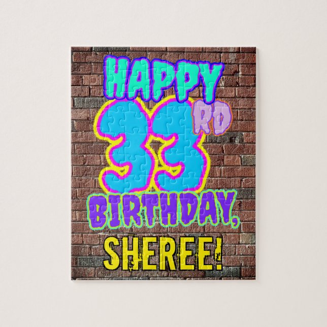 Puzzle 33e anniversaire ~ Amusant, Graffiti urbain inspir (Vertical)