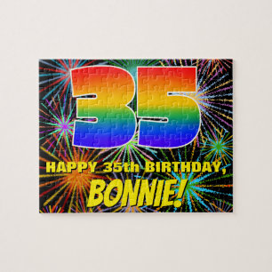 Puzzle 35e anniversaire : Feu d'artifice festif amusant e