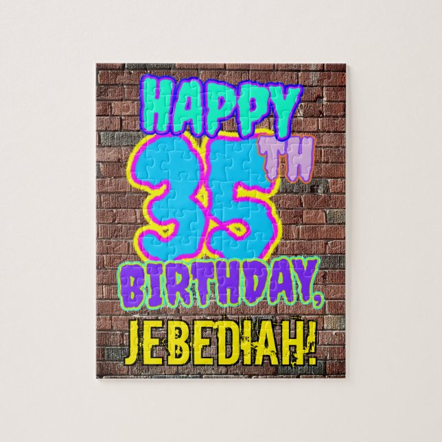 Puzzle 35e anniversaire ~ Regard amusant inspiré du graff (Vertical)