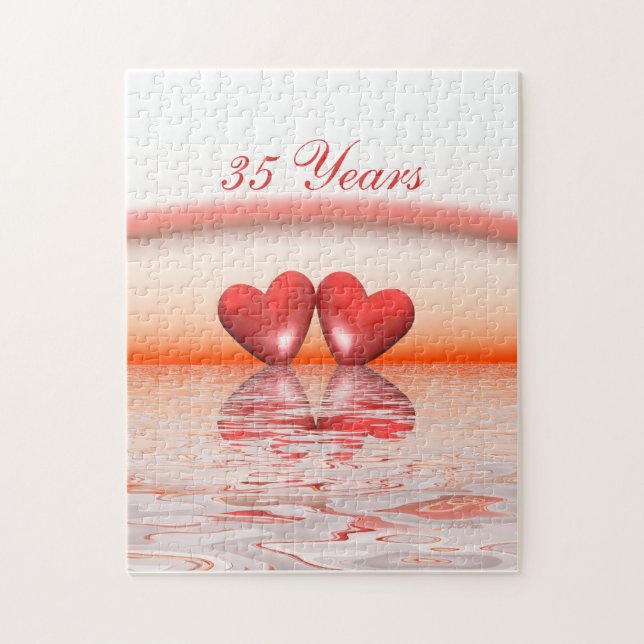 Puzzle 35th Anniversary Coral Hearts (Vertical)
