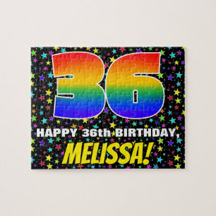 Puzzle 36e anniversaire — Amusant, Motif de terrain étoil