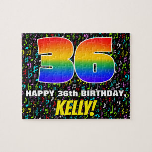 Puzzle 36e anniversaire — Symboles de musique amusants et