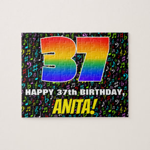 Puzzle 37e anniversaire — Symboles de musique amusants et