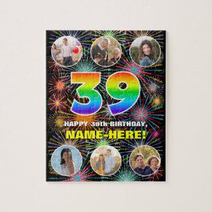 Puzzle 39e anniversaire : Arc en ciel amusant #, Nom pers