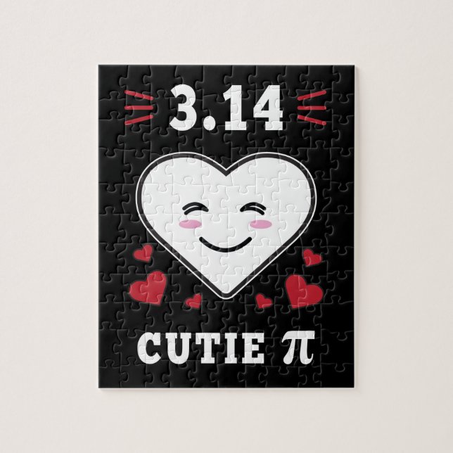 Puzzle 3.14 Cutie Coeur Pi Drôle Masse Math Plaisanterie (Vertical)
