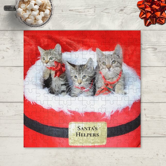 Puzzle 3 Cute Kittens Père Noël Petit Helpers (Créateur téléchargé)