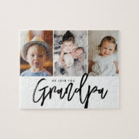 3 photos personnalisées nous vous aimons grand-pèr