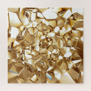 Puzzle 3D abstraite texture or cristal.