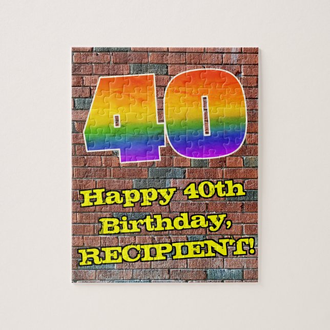 Puzzle 40e anniversaire : Arc-en-ciel amusant inspiré par (Vertical)