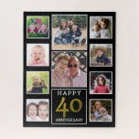 Puzzle 40e anniversaire du Mariage 10 photo Collage<br><div class="desc">Unique photo collage puzzle personnalisé pour le 40e anniversaire de mariage de rubis. Faites plaisir à vos parents et à votre famille avec ce puzzle photo-collage personnalisé.</div>