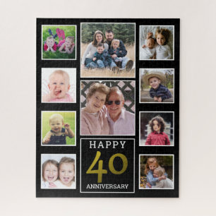 Puzzle 40e anniversaire du Mariage 10 photo Collage