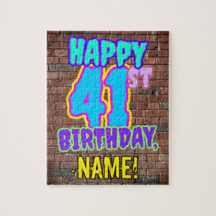 Puzzle 41e anniversaire ~ Amusant, Graffiti urbain inspir