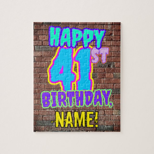 Puzzle 41e anniversaire ~ Amusant, Graffiti urbain inspir (Vertical)