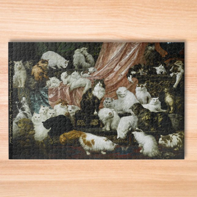 Puzzle 42 Chats et chatons Peinture Vintage Art Animaux E (42 Cats & Kittens Vintage Painting Art Animal Kids Jigsaw Puzzle)