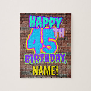 Puzzle 45e anniversaire ~ Amusant, Graffiti urbain inspir