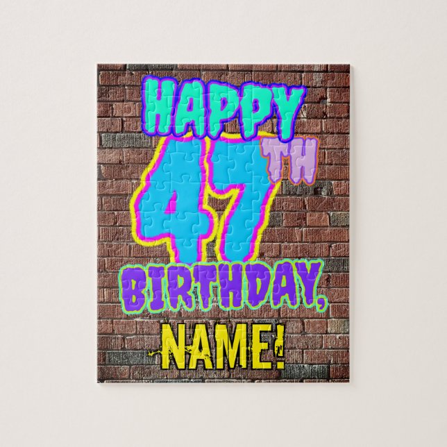 Puzzle 47e anniversaire ~ Amusant, Graffiti urbain inspir (Vertical)