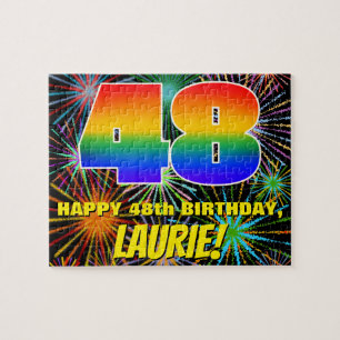 Puzzle 48e anniversaire : Feux d'artifice colorés et amus