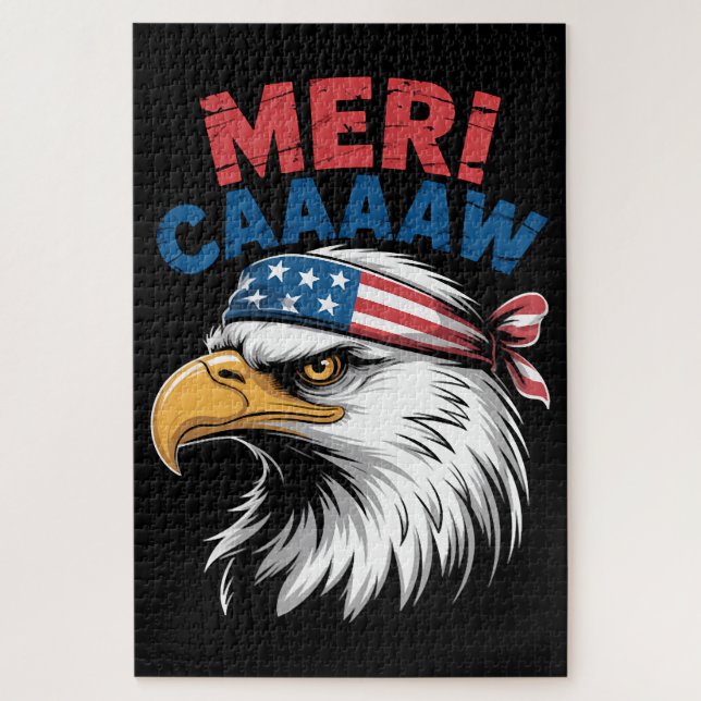 Puzzle 4 juillet Aigle Liberté Patriotique (Vertical)