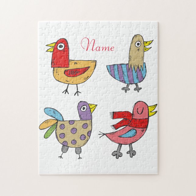 Puzzle 4 Oiseaux amusants Thunder_Cove (Vertical)