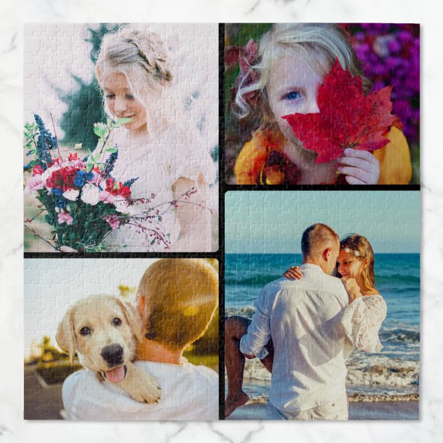 Puzzle 4 Photos arrondies (Créateur téléchargé)