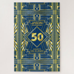 Puzzle 50e anniversaire Art Déco Gold Blue Gatsby